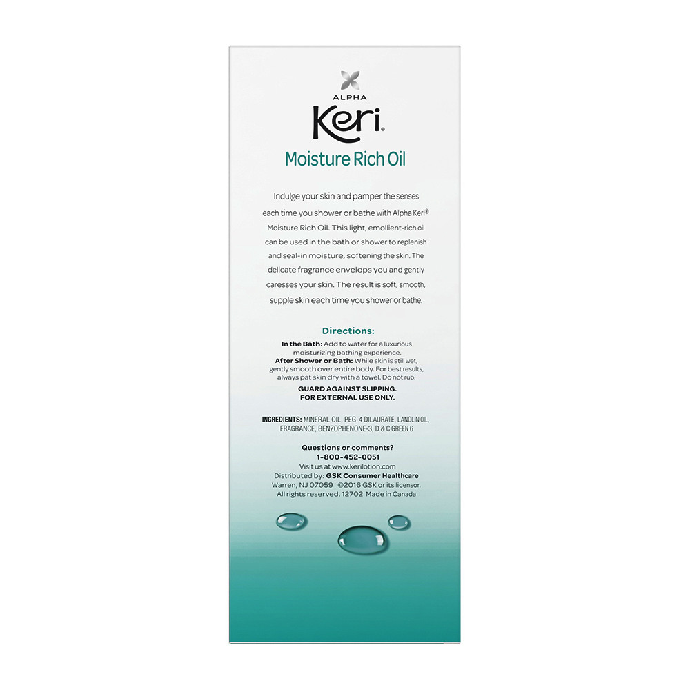 Alpha Keri Shower and Bath Moisture Rich Oil, 16 Oz