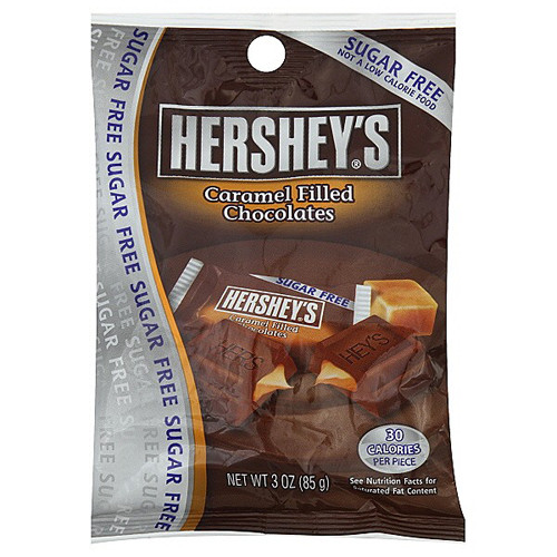 Hersheys Sugar Free Chocolate With Caramel 3 Oz/Pack
