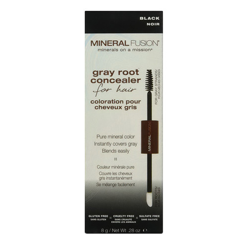 Gray Root Concealer For Hair Black By Mineral Fusion, 0.28 Oz