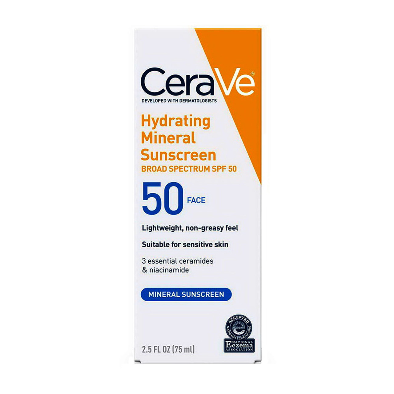 CeraVe Mineral Sunscreen Lotion SPF 50, 2.5 Oz
