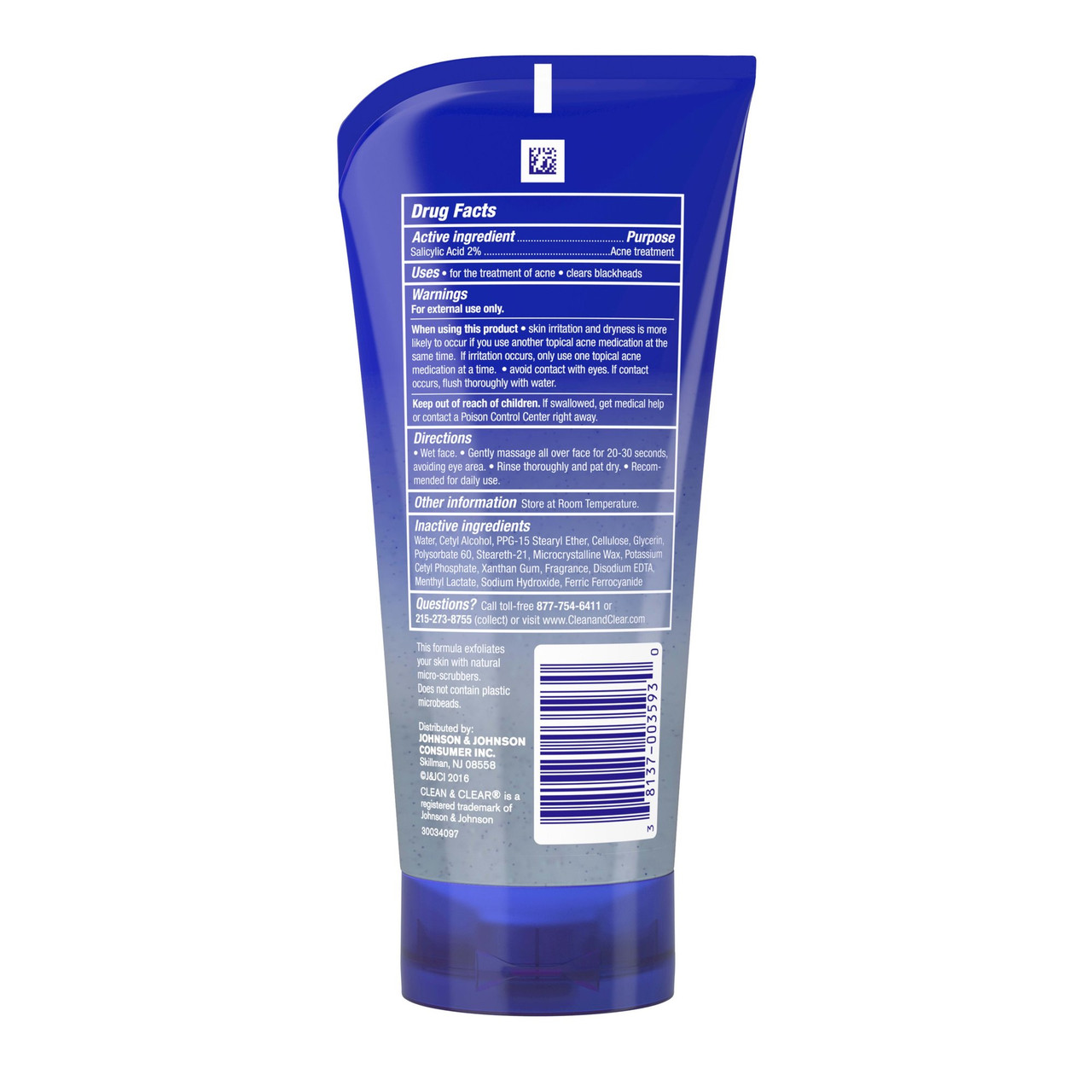 28158 of 42763 Clean And Clear Blackhead Eraser Scrub, Oil Free, 5 Oz