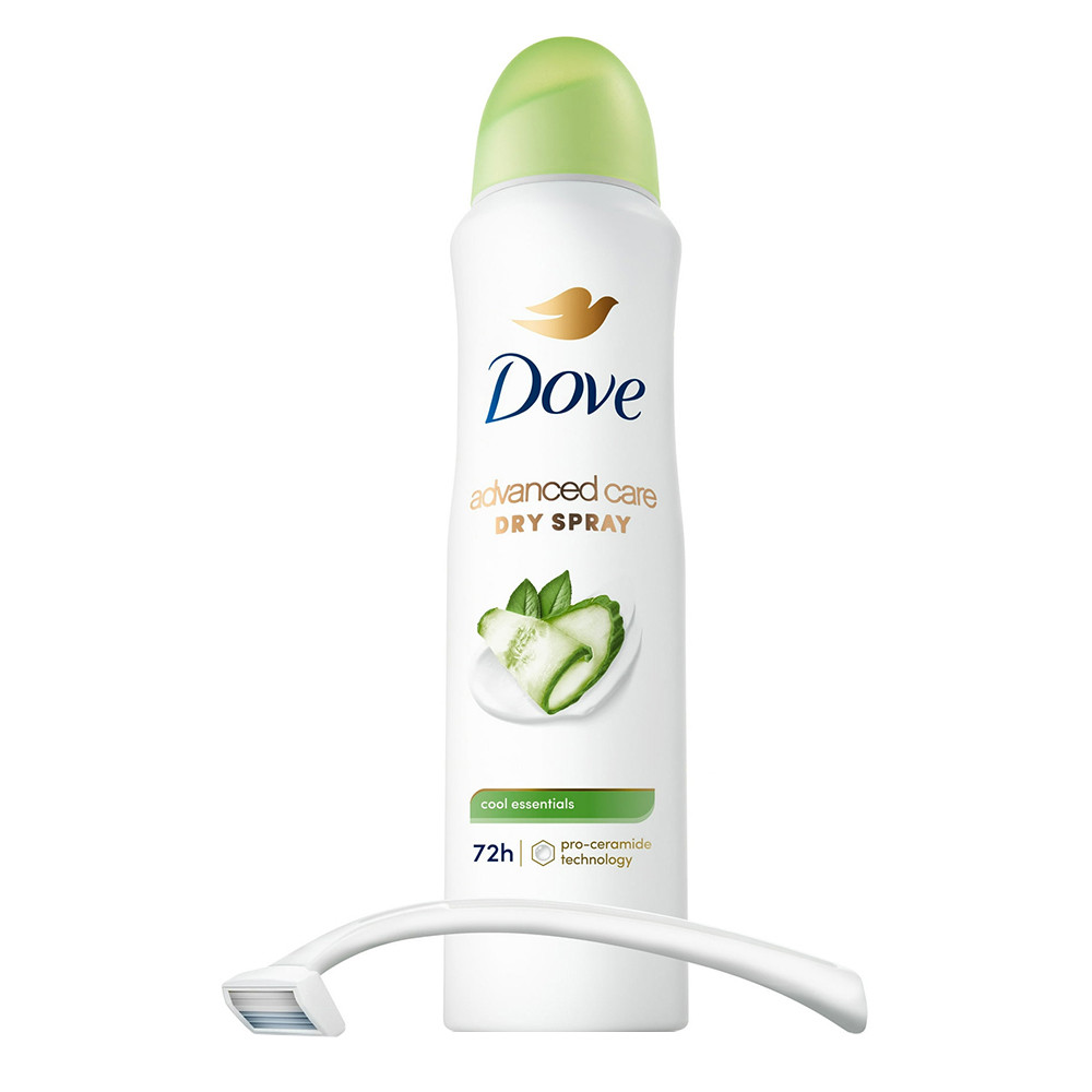 Dove Beauty Cool Essentials 72 Hour Antiperspirant and Deodorant Dry Spray, 3.8 Oz