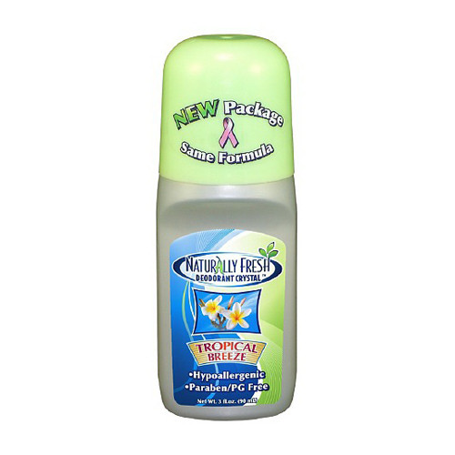 Naturally Fresh Deodorant Crystal RollOn, Tropical Breeze 3 Oz