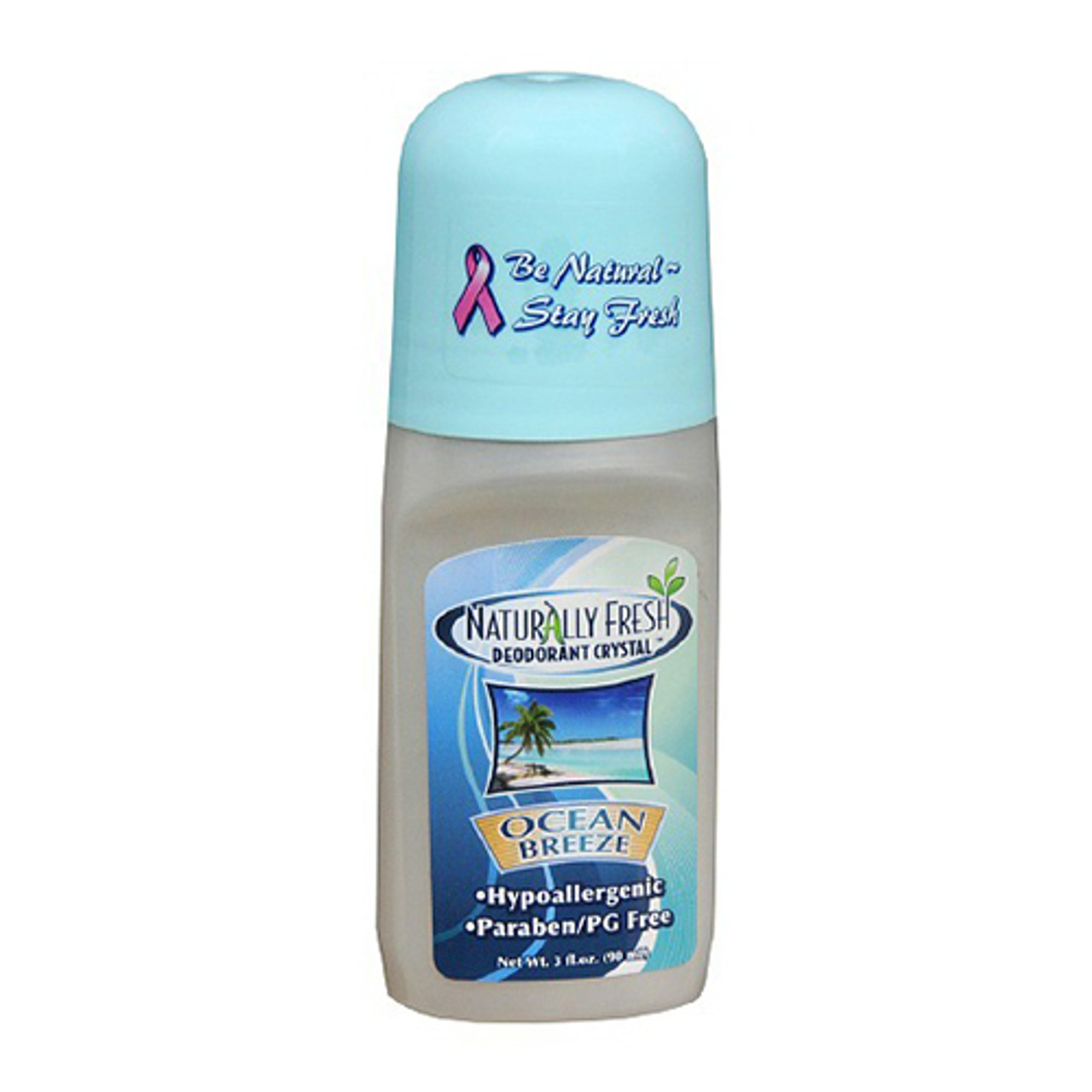 Naturally Fresh Deodorant Crystal RollOn, Ocean Breeze 3 Oz