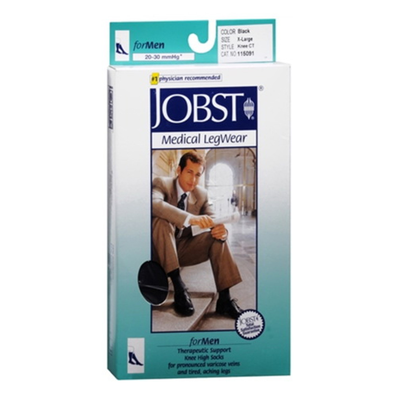 Jobst Medical Legwear For Mens Socks, Knee High 20-30 Mm/Hg Compression ...