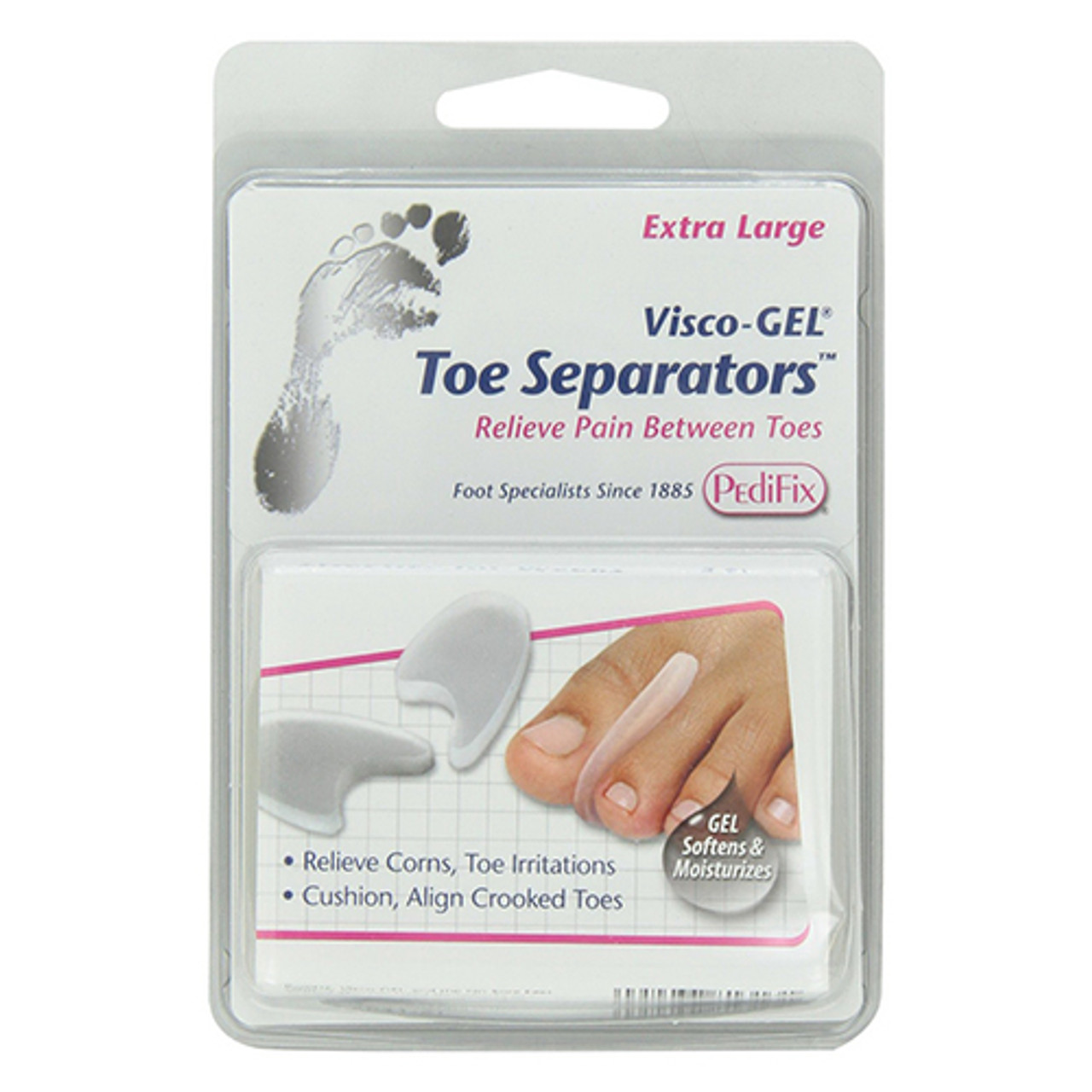 Pedifix Visco-Gel Toe Pain Reliever Separators, Extra Large, 1 ea ...