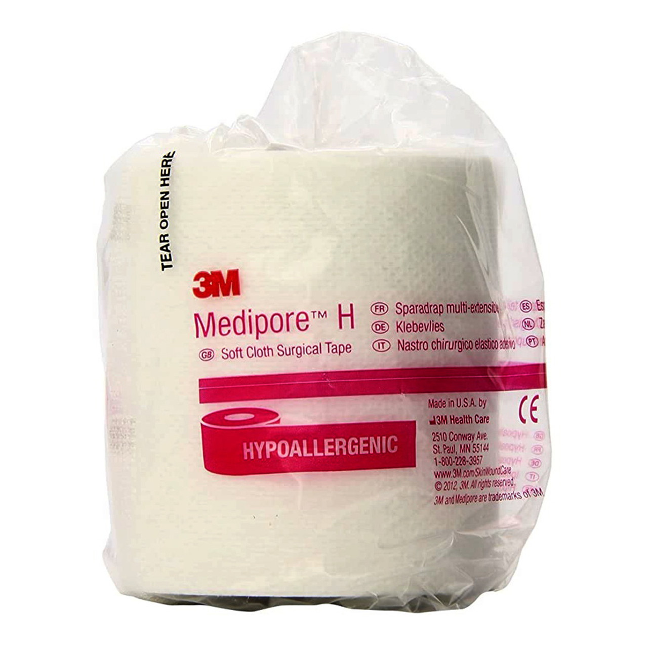 3M Nexcare Medipore H Soft Cloth Surgical Tapes - 2 Inches X 10 Yards - 12  