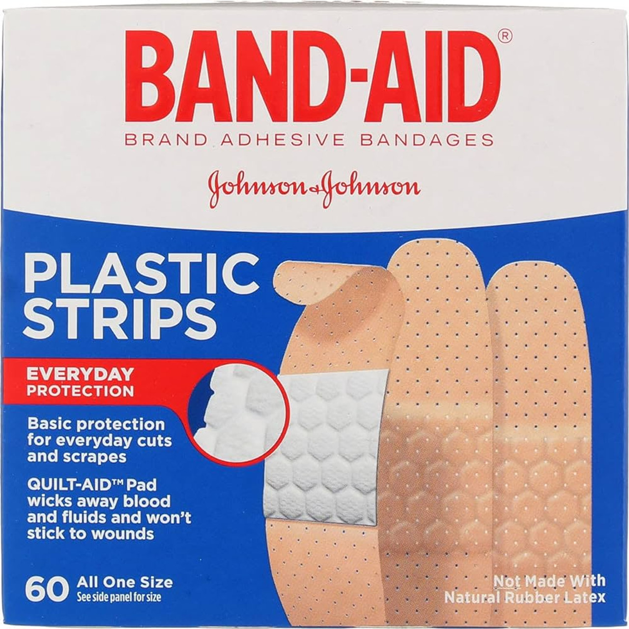 Bandages Plastic Adhesive Bandages, Assorted Sizes, 60 Ea