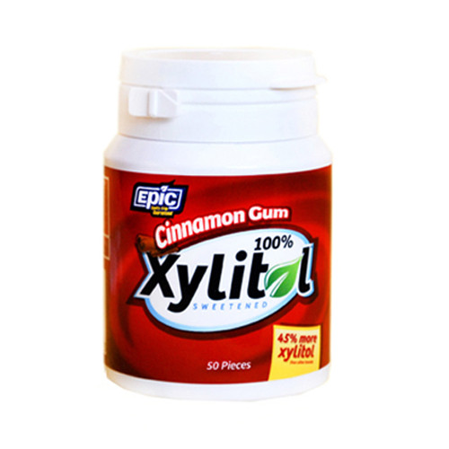 Epic Dental 100 Xylitol Sweetened Cinnamon Gum 50 Ea