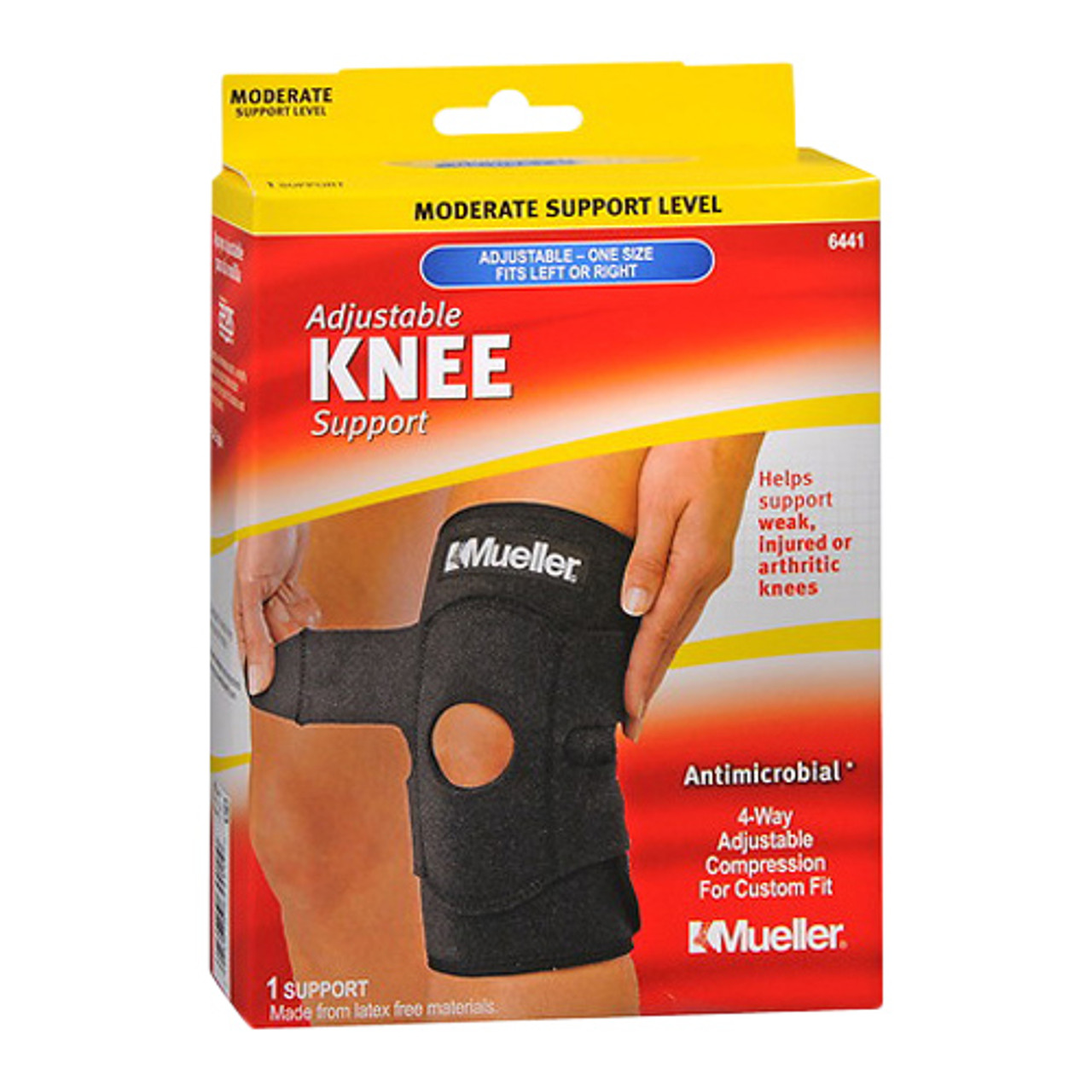 Mueller Adjustable Knee Support Moderate Support Level, Adjustable, One  size, Fits Left or Right, 1 Ea 