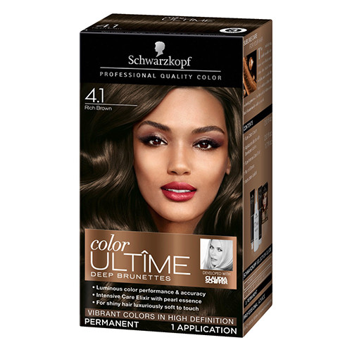 Schwarzkopf Color Ultime Magnificent Blacks Permanent Hair Color, 4.1 Rich  Brown, 1 Application - myotcstore.com