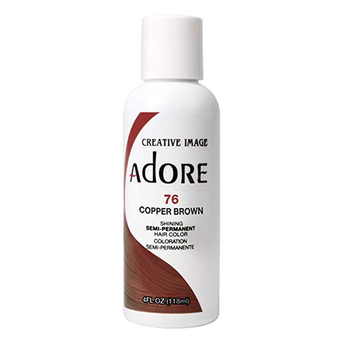 Copper Brown SemiPermanent Haircolor 76 by Adore, 4 Oz