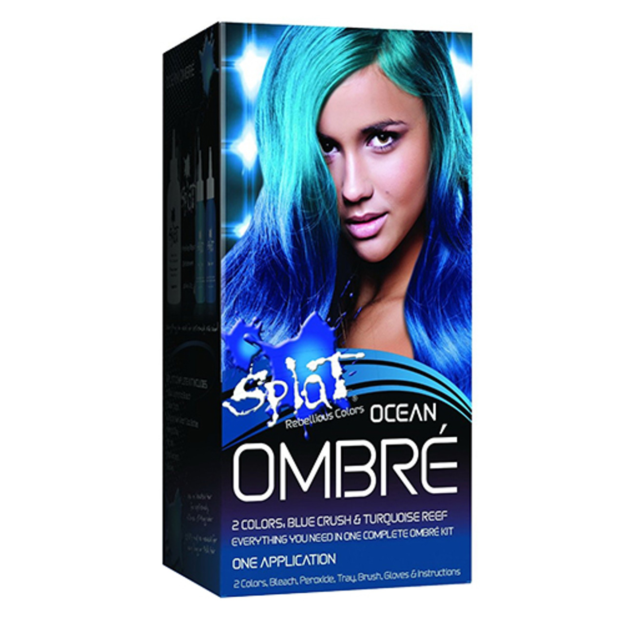 Splat Rebellious Colors Ocean Ombre Blue Crush And Turquoise Reef Hair  Color Kit, 1 Ea 