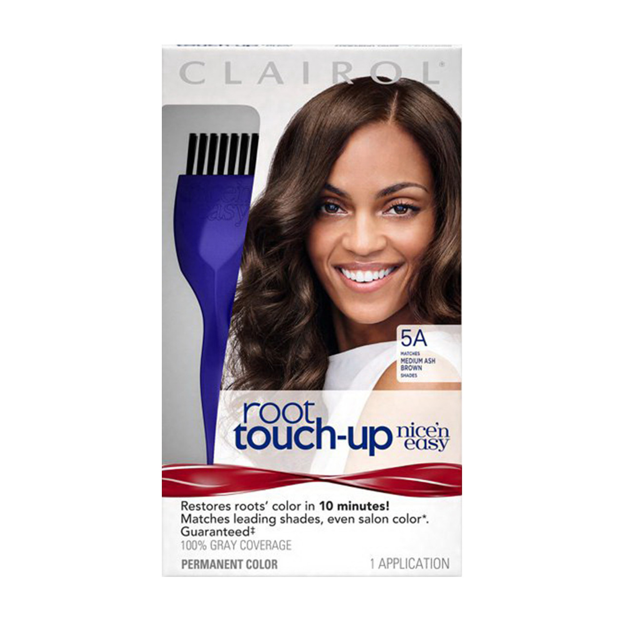 Clairol Nice N Easy Root Touch Up Permanent Hair Color, Medium Ash Brown  5A, Kit