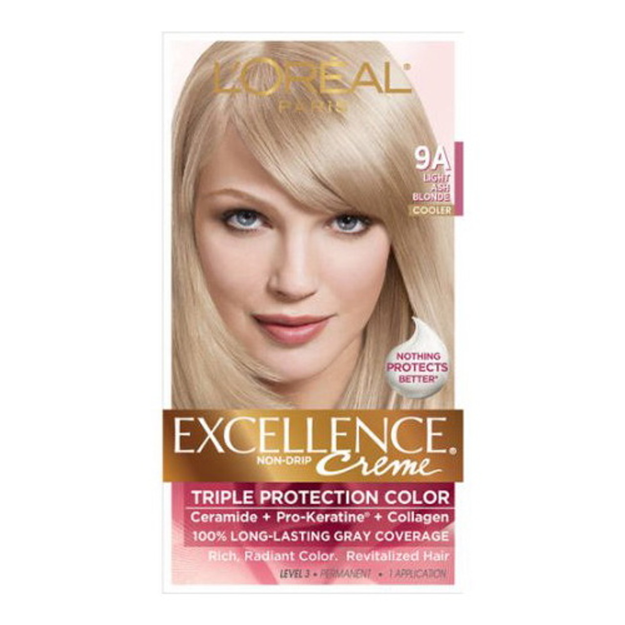 Loreal Excellence Triple Protection Hair Color Creme, 9A Light Ash Blonde -  1 Ea 