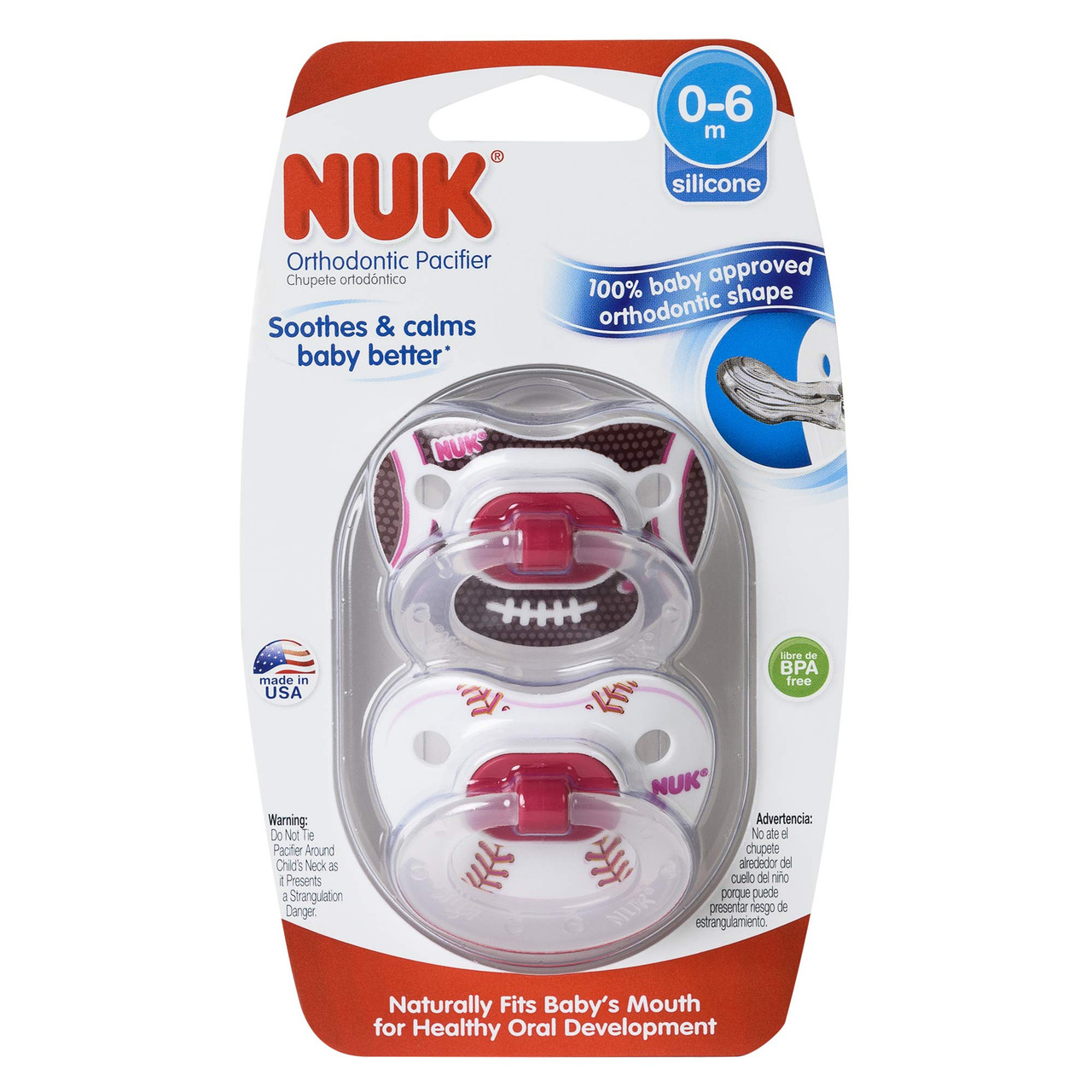 NUK 6-18 Months Orthodontic Pacifier 2 ea, Shop