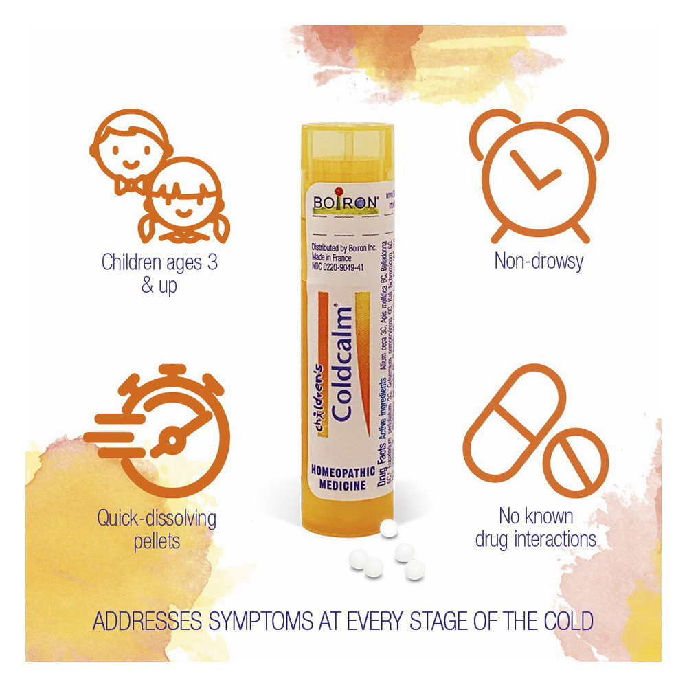 Boiron Coldcalm Cold Relief kids Meltaway Pellets, Age 3+ Years 160 Ea
