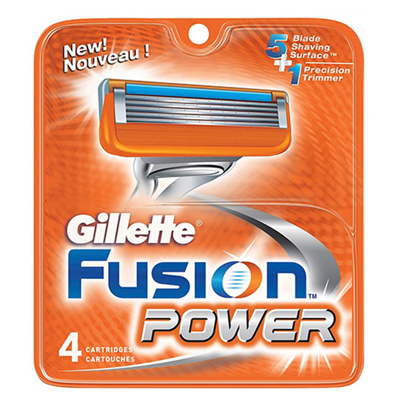 Gillette Fusion Catridges For The Power Razor Each, 5 in 1 Power Blades -