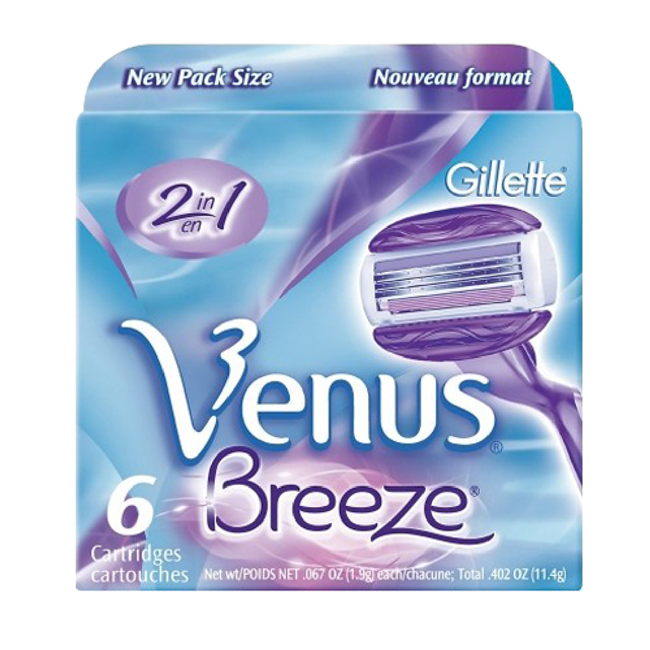 Gillette Venus Breeze Blades Refill Cartridges for Women, 6/Pack -  