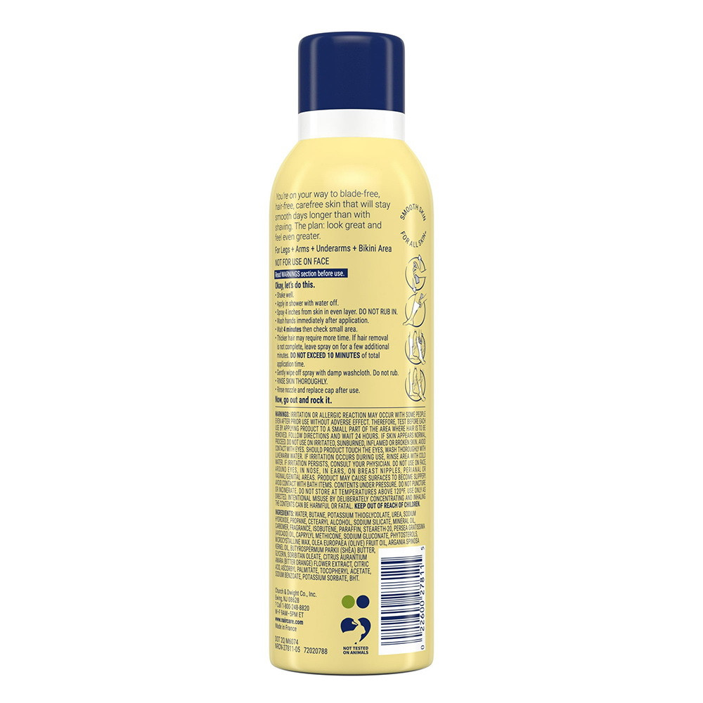 Nair Hair Remover Body Spray with Moroccan Argan Oil and Orange Blossom ...