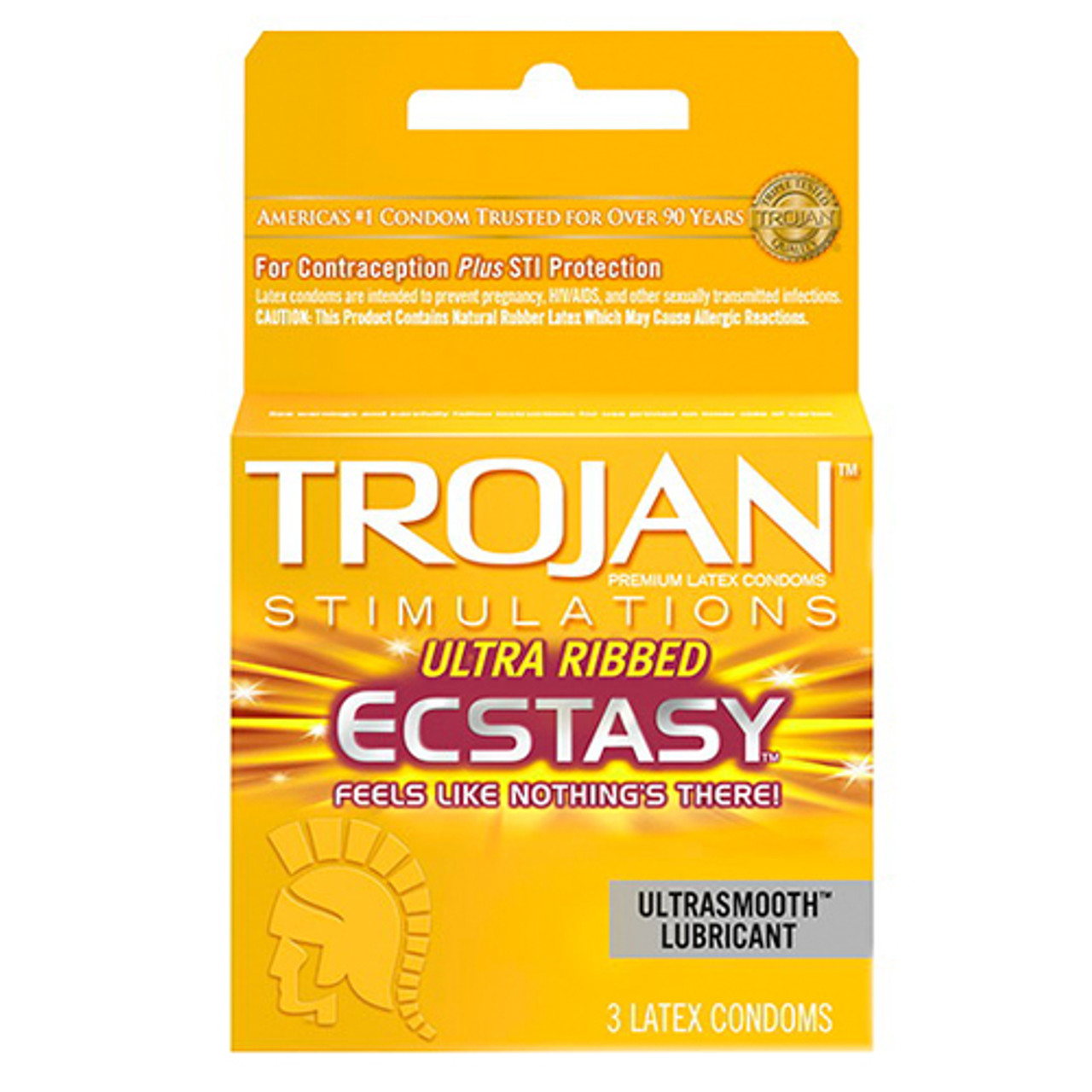 Trojan Ecstasy Ultrasmooth Lubricant Condoms 3 Ea 