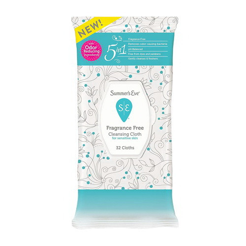 Summers Eve Fragrance Free Feminine Cleansing Cloths, 32 Ea