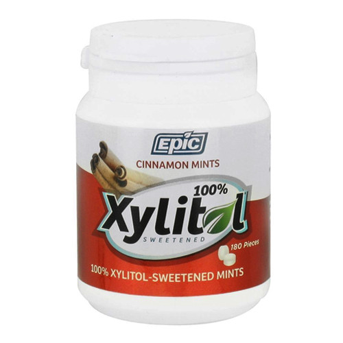 Epic Dental Xylitol Sweetened Mints, Cinnamon, 180 Ea