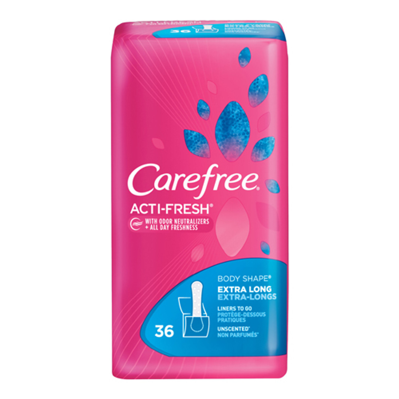 Carefree Acti-Fresh Body Shape Unscented Regular Liners, 20 Count
