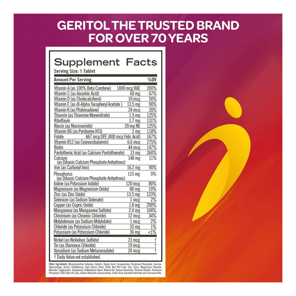 Geritol MultiVitamin And Mineral Supplement Tablets, 100 Ea