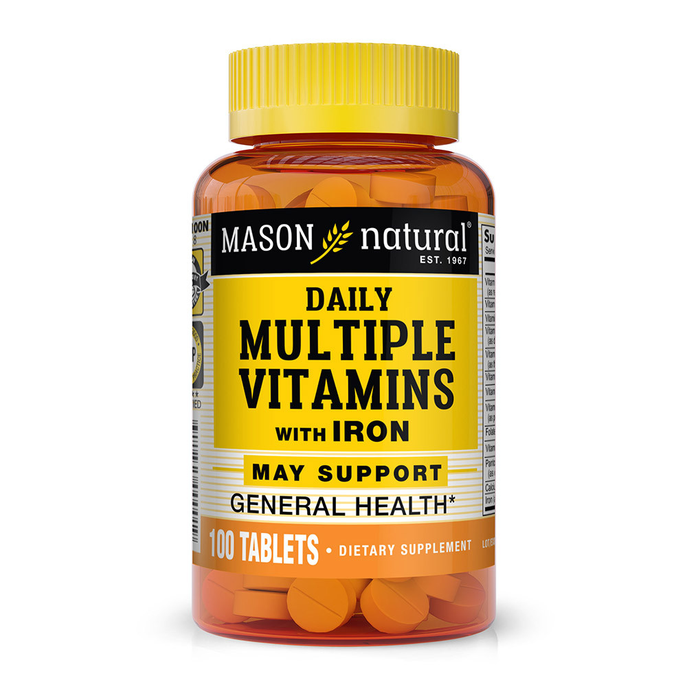 Mason Natural Daily Multiple Vitamins With Iron Compare To One A Day
