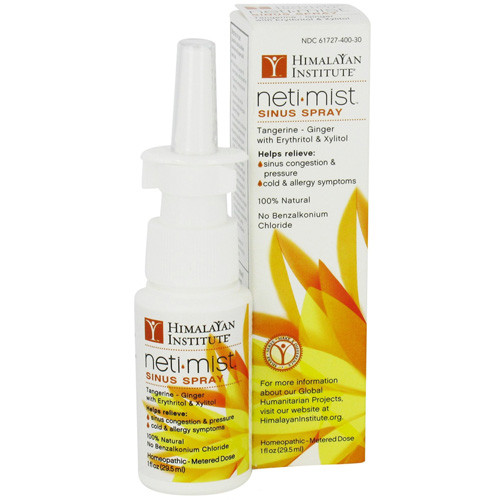 Himalayan Institute Neti Mist Sinus Spray, Tangerine And Ginger 1 Oz
