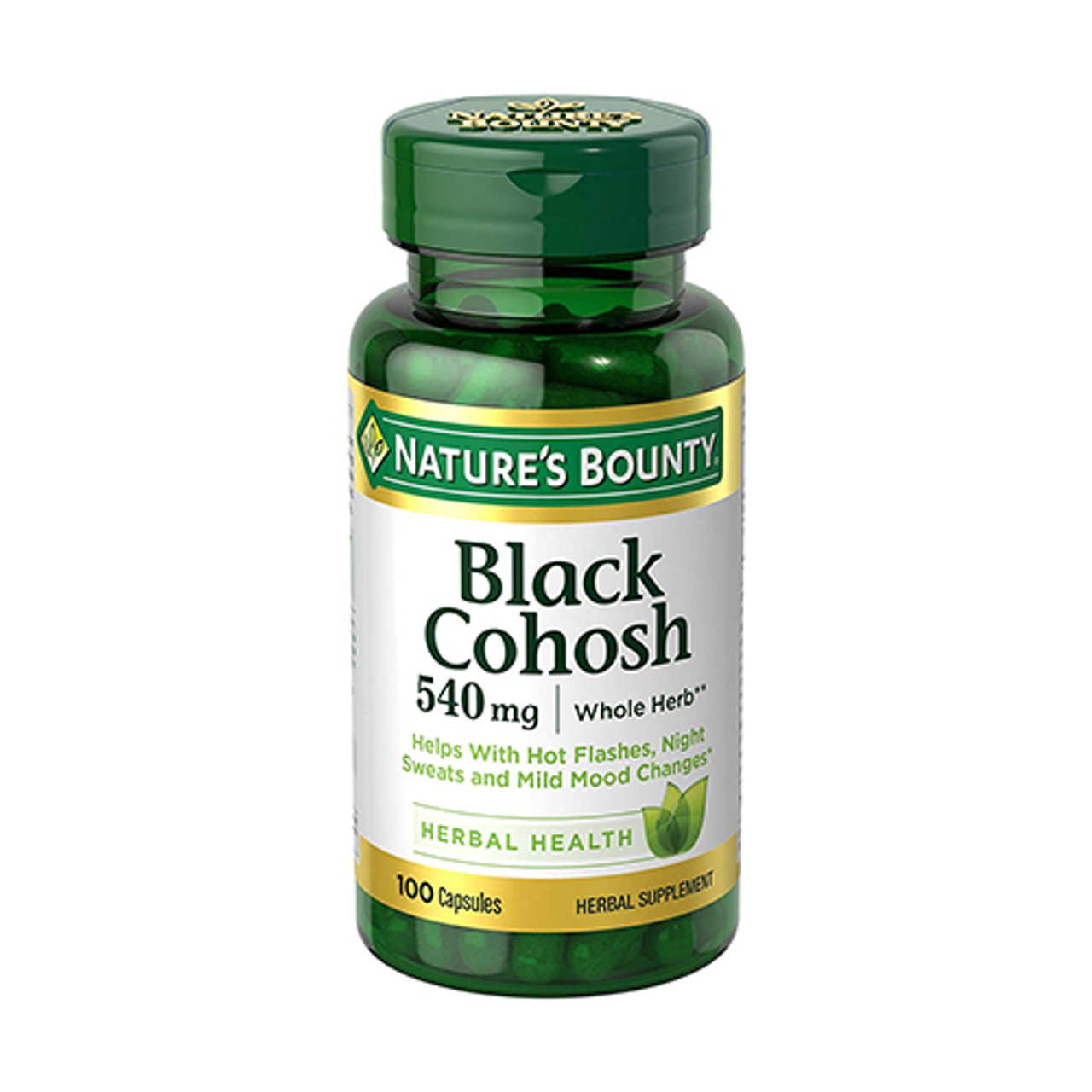 Black Cohosh 540Mg Herbal Capsules By Natures Bounty, 100 Ct