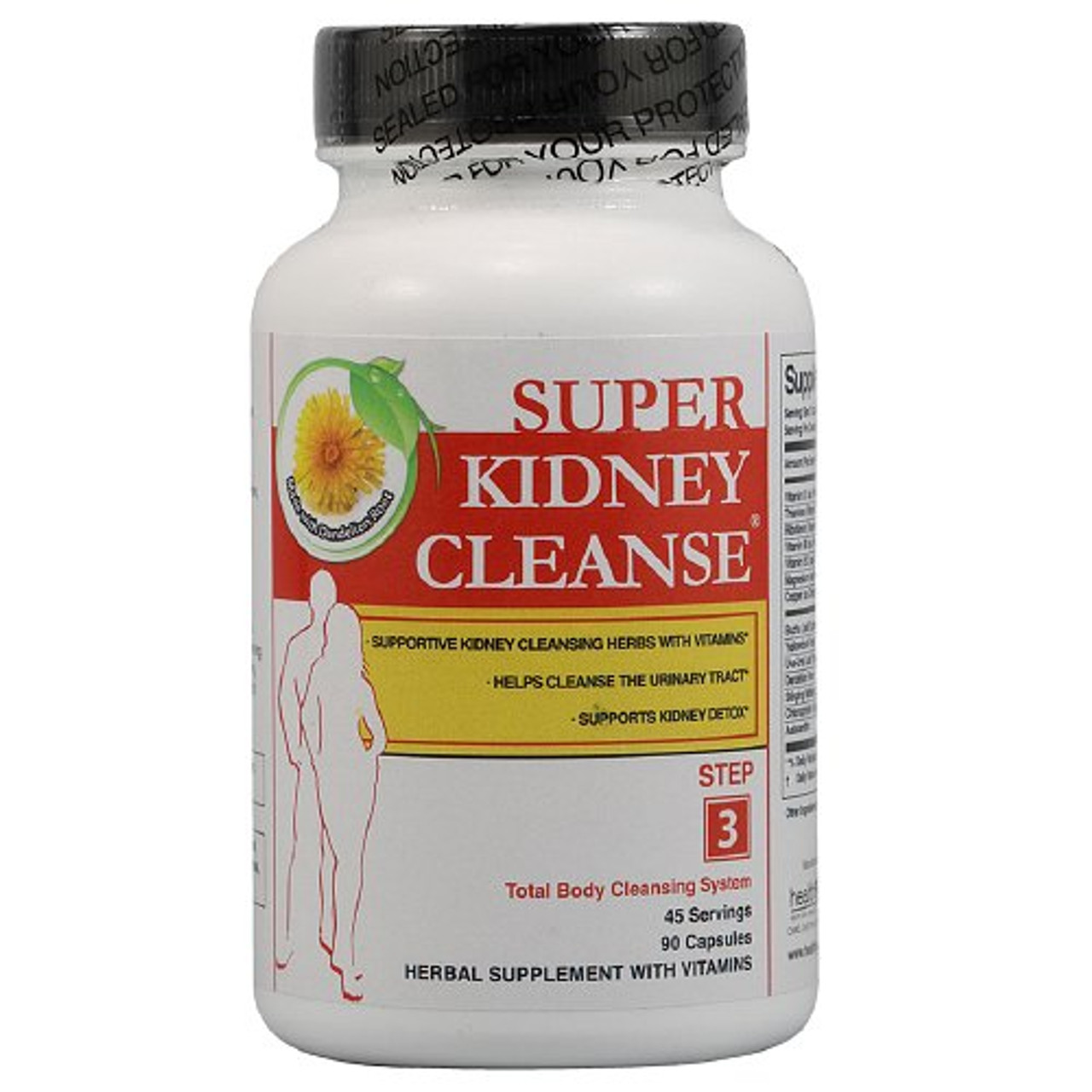 Kidney Cleanse Herbs And Vitamins Capsules By Health Plus 90 Each