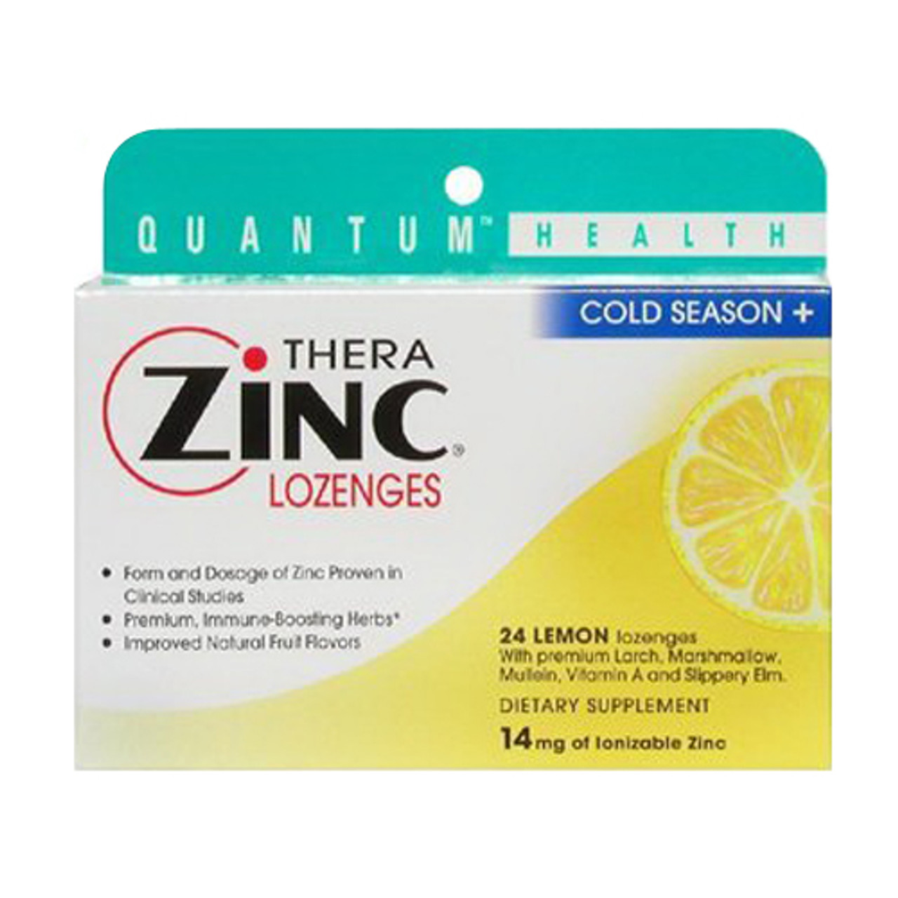 Thera Zinc Lozenges With Echinacea, Lemon Flavor, Cold Season 24 Ea