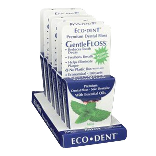 EcoDent Gentle Floss Premium Dental Floss Mint 100 Yards, 1 Ea