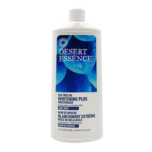 Desert Essence Natural Tea Tree Oil Whitening Plus Mouthwash - 16 Oz