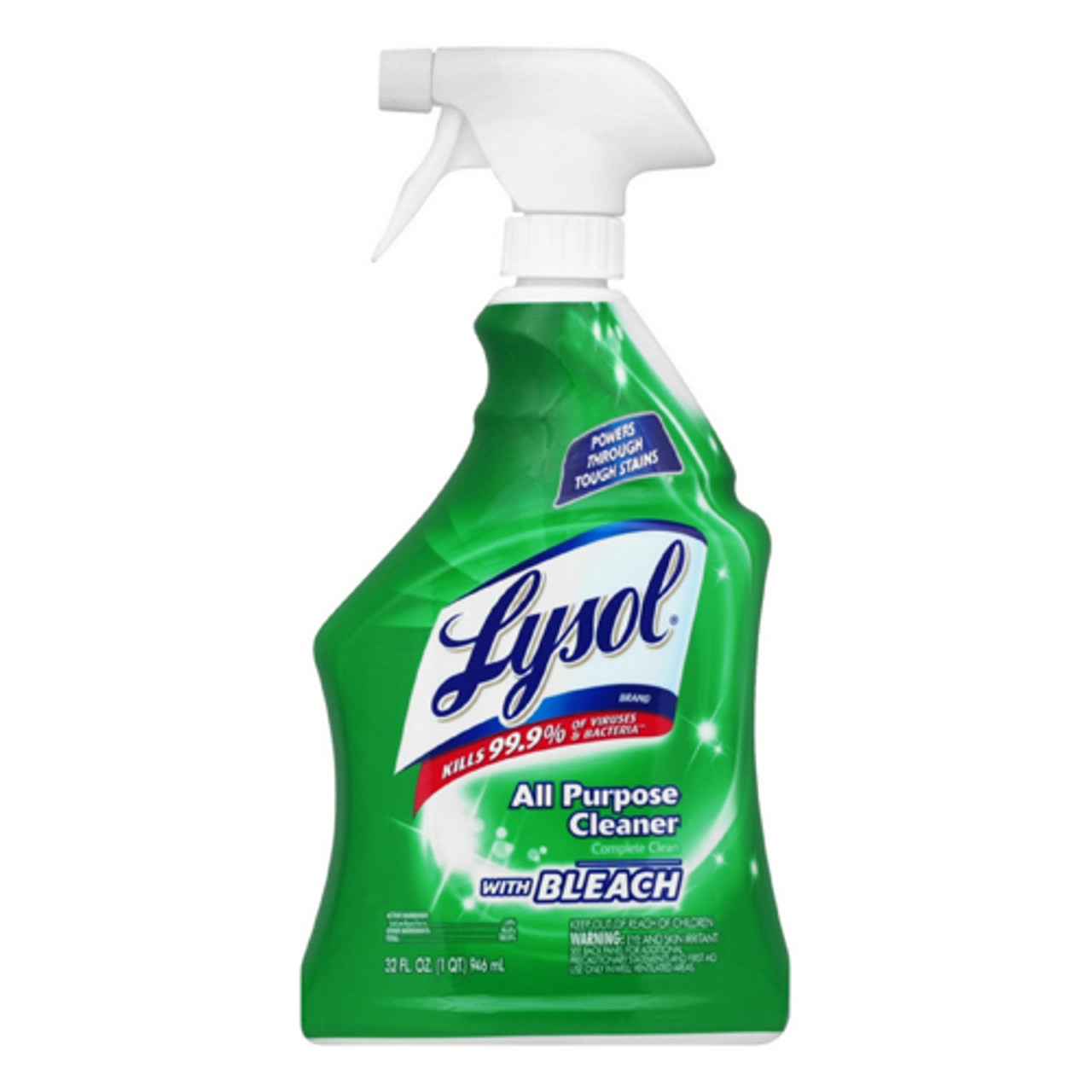 Lysol All Purpose Disinfectant Cleaner With Bleach, Trigger 32 Oz, 12