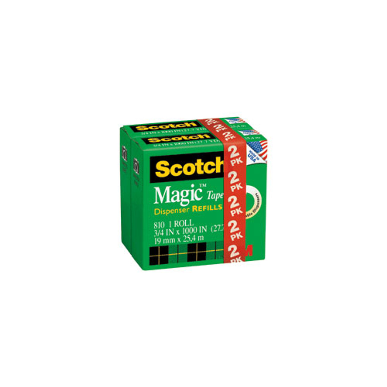 Scotch Gift Wrap Tape, Invisible, 0.75 in. x 300 in., 3 Dispensers