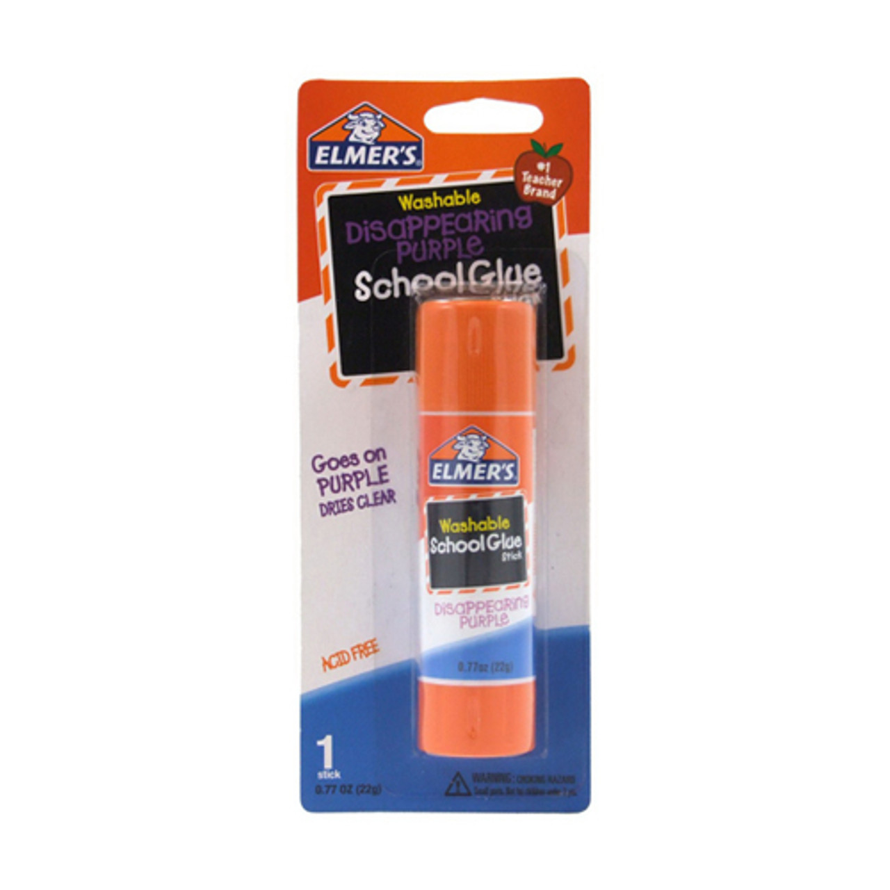 Elmer's Washable Glue Sticks, Disappearing Purple, 2 Pack, 0.21 oz each