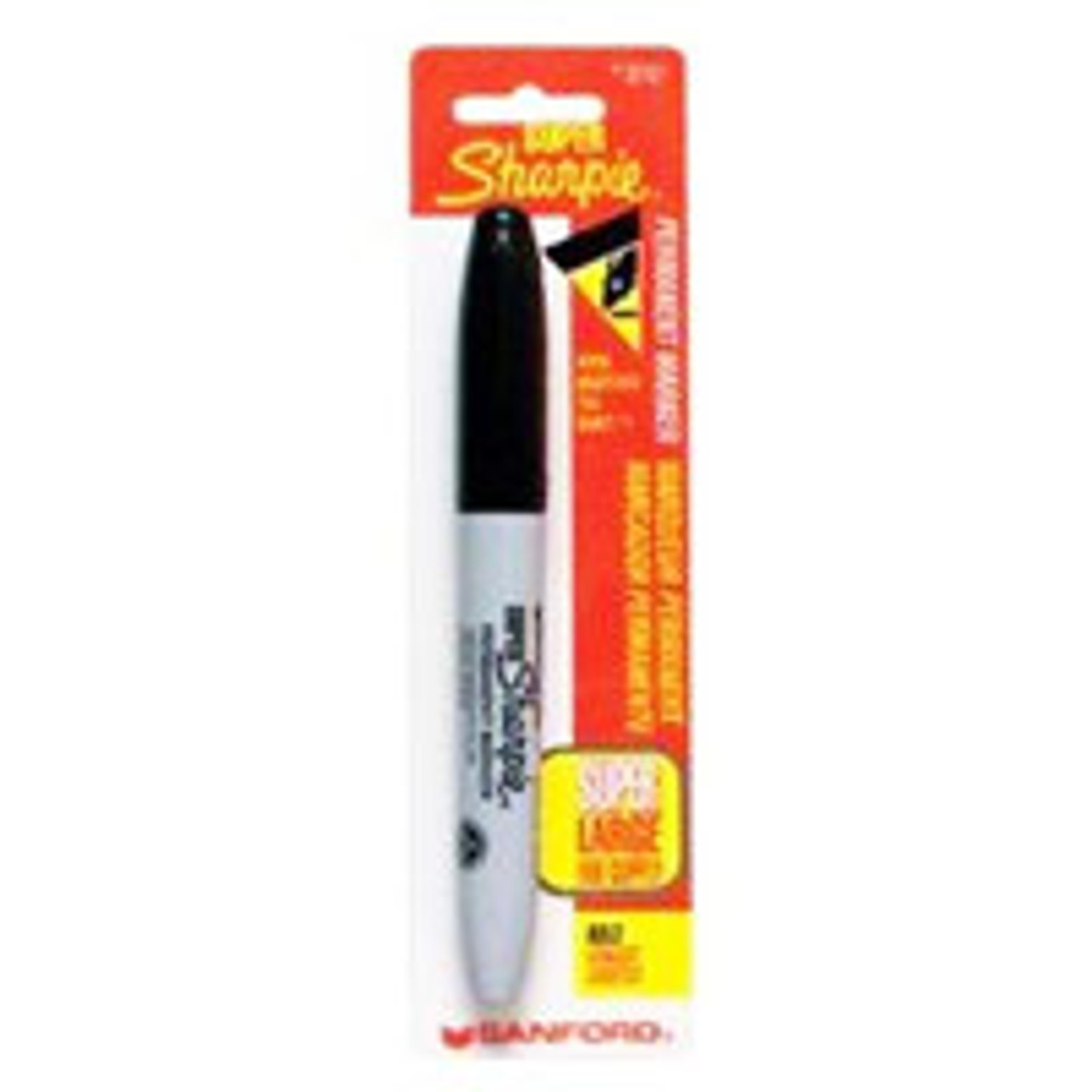 2 JUMBO Markers EXTRA WIDE Oversized Chisel Tip PERMANENT Black Ink Durable  Pen