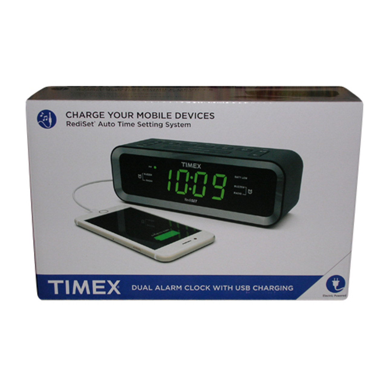 Timex T236 Am Fm Dual Alarm Clock Radio With Usb Charge Port 1 Ea Myotcstore Com