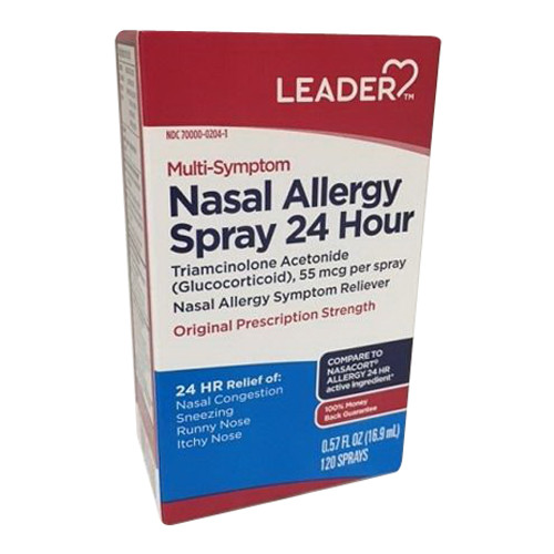 Leader Multi Symptom Nasal Allergy Spray, Triamcinolone Acetonide, 0.57 Oz