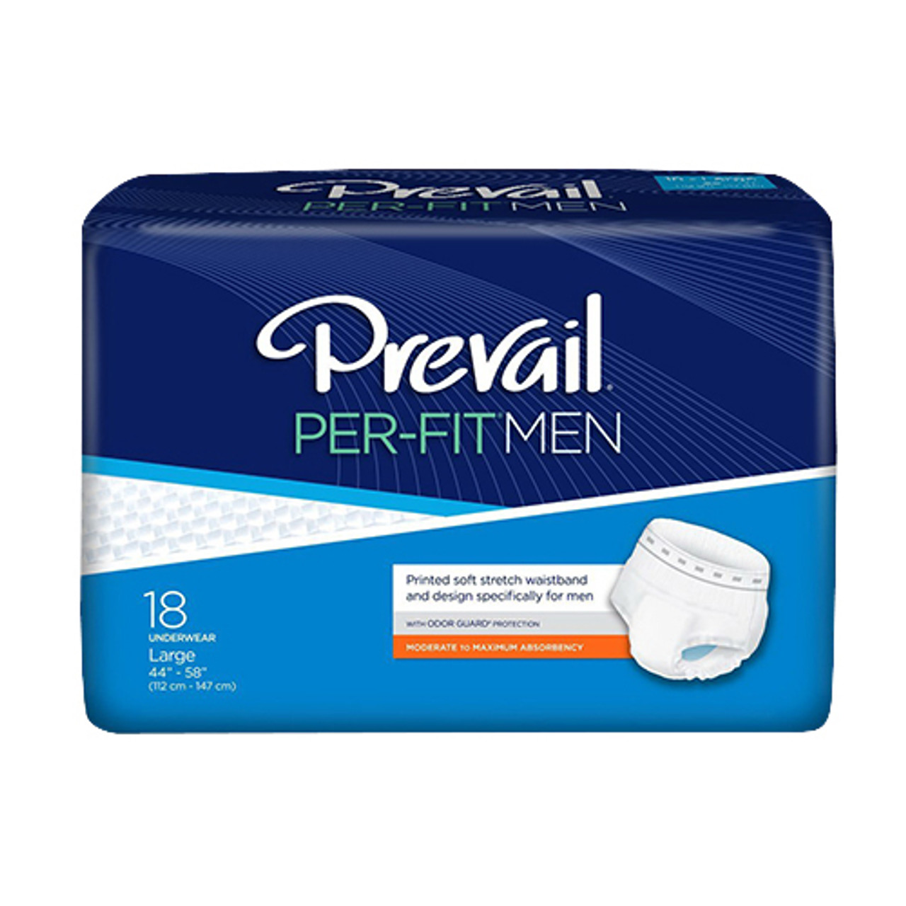 Prevail Per-Fit Men Underwear Large, Fits 44 inc - 58 inc Waist