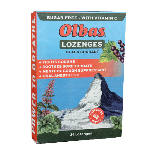 Olbas Maximum Strength Sugar Free Cough Suppressant Lozenges, Black