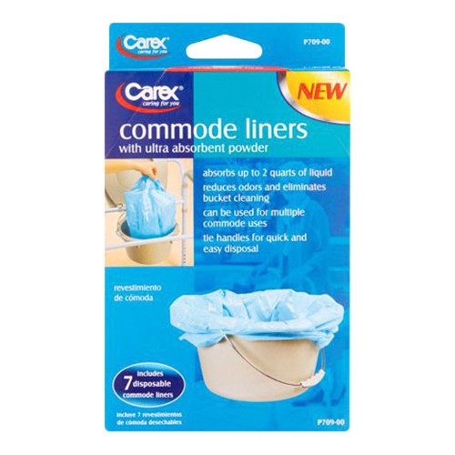 Carex Health Brands Commode Liners, 7 Ea