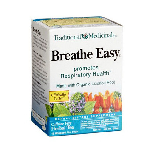 Traditional Medicinals Breathe Easy Caffeine Free Herbal Tea 16 Ea