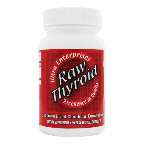 Ultra Enterprises Glandulars Raw Thyroid 200 mg Tablets, 90 Ea