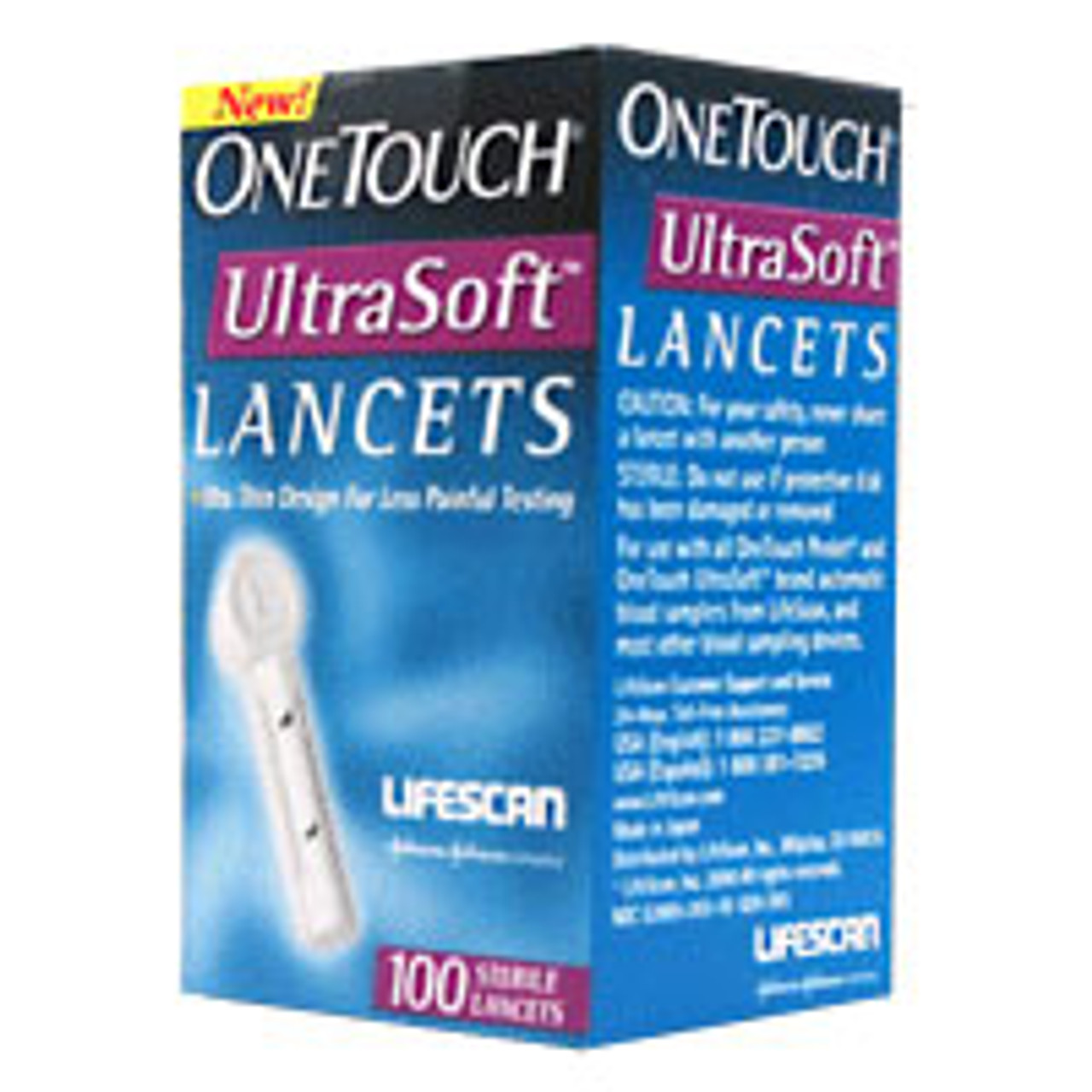 One Touch Ultra Soft Sterile Lancets By Lifescan 100 Ea