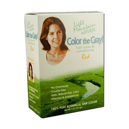 Light Mountain Natural Gray Hair Color And Conditioner Kit, Red 7 Oz