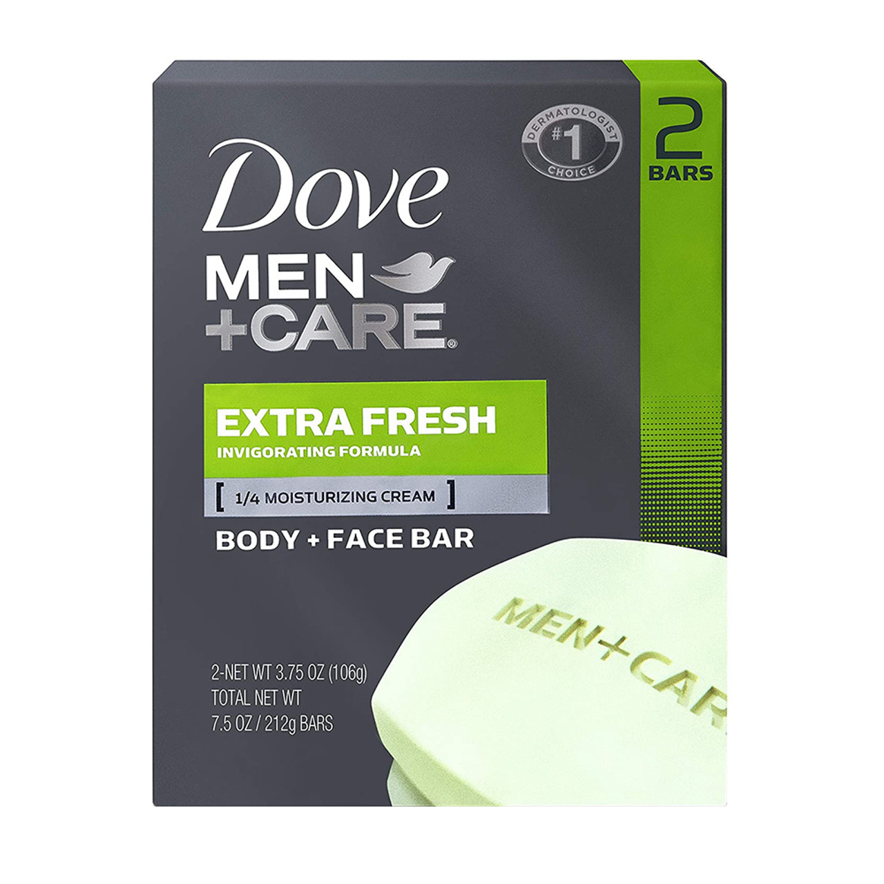Dove MenplusCare Men's Bar Soap Deep Clean 3.75 oz, 2 Bars